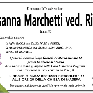 Rosanna Marchetti ved. Rizzi di anni 85