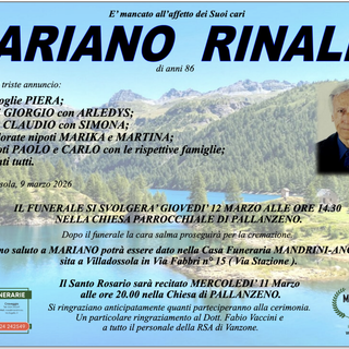 Mariano Rinaldi di anni 86