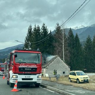 Principio di incendio in una baita tra Santa Maria e Druogno