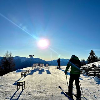 La mattina di Natale sugli sci al Belvedere di Macugnaga La mattina di Natale sugli sci al Belvedere di Macugnaga