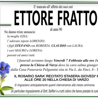 Ettore Frattoni di anni 90