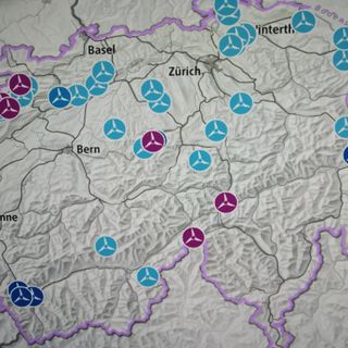 La distribuzione degli impianti eolici sul territorio  svizzero