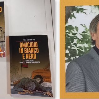 Foto; le copertina dei due libri e Giovanni Ugo Nino