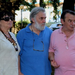 Foto: Luisa Morgantini con i fratelli Roberto e Ilario