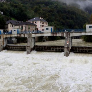 Il torrente Anza a Piedimulera, martedì mattina