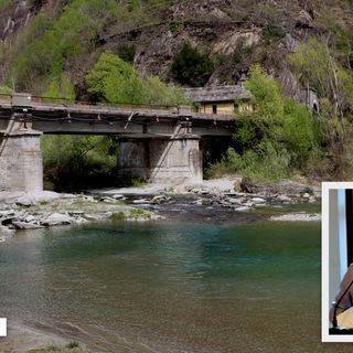 Foto: il ponte della Masone e nel riquadro il sindaco di Vogogna, Fausto Dotta