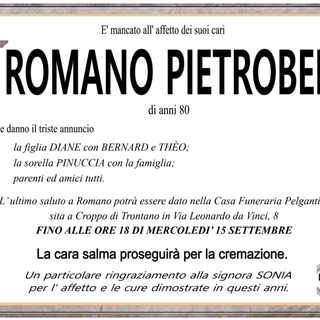 Romano Pietrobelli di anni 80