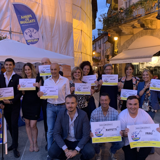 Il capogruppo della Lega Molinari a Domo per la campagna elettorale del centro destra