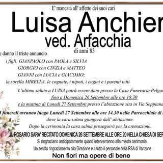 Luisa Anchieri ved Arfracchia di anni 83