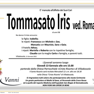 Tommasato Ines ved. Romagnoli di anni 98
