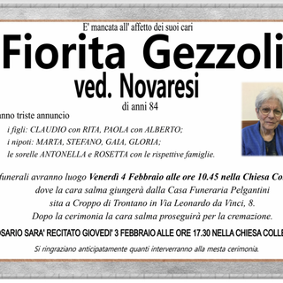 Fiorita Gezzoli ved. Novaresi di anni 84