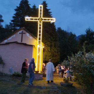 Molti fedeli alla messa di Santa Rita al Croppo di Trontano