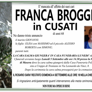 Franca Broggio in Cusati di anni 68