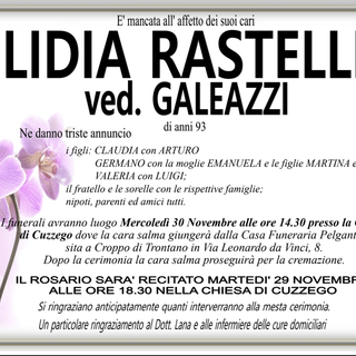 Lidia Rastelli ved. Galeazzi di anni 93