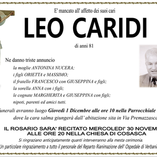 Leo Caridi di anni 81
