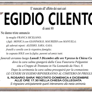 Egidio Cilento di anni 80