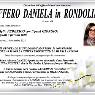 Piffero Daniela in Rondolini di anni 69