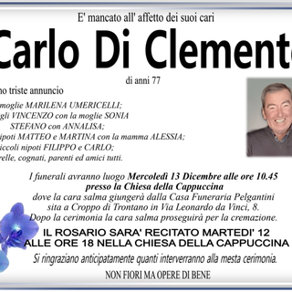 Carlo Di Clemente di anni 77