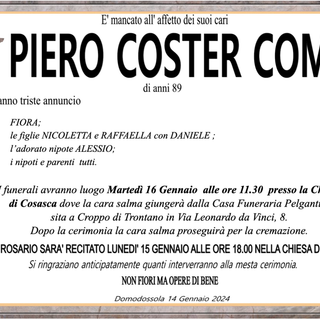 Piero Coster Comi 89 anni