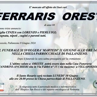 Ferraris Oreste di anni 88