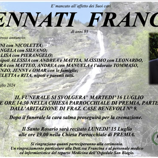Pennati Franco di anni 93