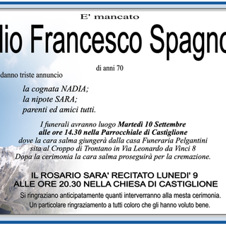 Elio Francesco Spagnoli di anni 70