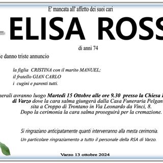 Elisa Rossi di anni 74