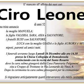 Ciro Leone si anni 52