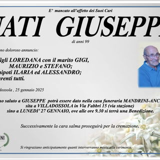 Nati Giuseppe di anni 99
