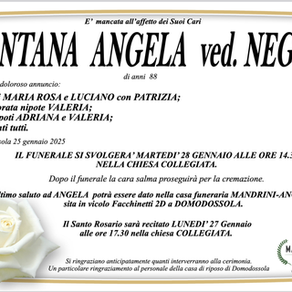 Fontana Angela ved. Negri di anni 88