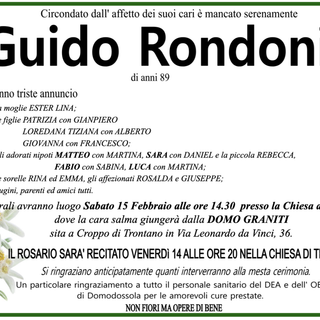 Guido Rondoni 89 anni