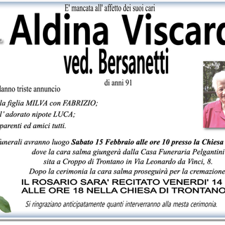 Aldina Viscardi ved. Bersanetti 91 anni