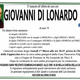 Giovanni Di Lonardo di anni 74