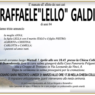 Raffaele "Lello" Galdi di anni 84