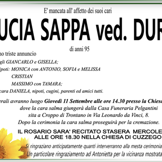 Lucia Sappa ved. Dura anni 95