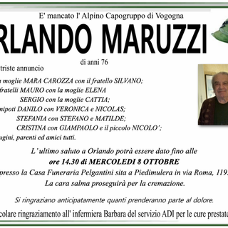 Maruzzi Orlando 76 anni