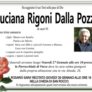 Luciana Rigoni Dalla Pozza di anni 93