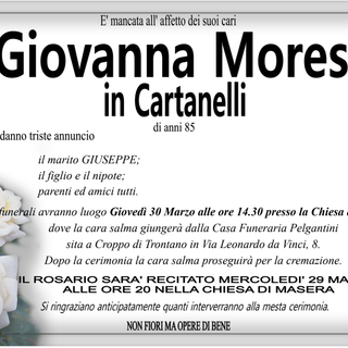 Giovanna Moresi in Cartanelli di anni 85