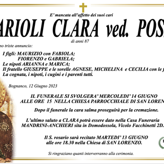 Darioli Clara ved. Possa di anni 87