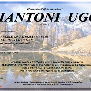 Piantoni Ugo di anni 87
