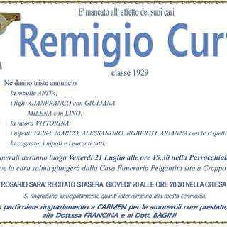 Remigio Curti Classe 1929
