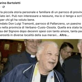 Marino Bartoletti ricorda don Luigi Tramonti: &quot;Un prete innamorato della vita ed entusiasta della sua fede&quot;