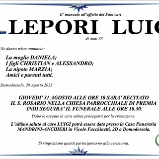 Lepori Luigi di anni 65