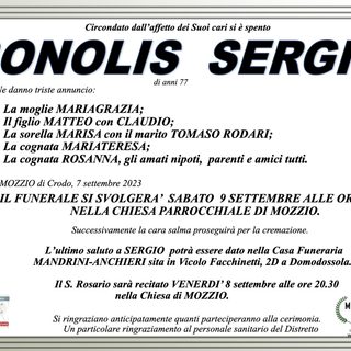 Bonolis Sergio di anni 77