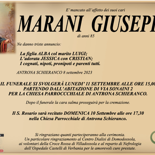 Marani Giuseppe di anni 85