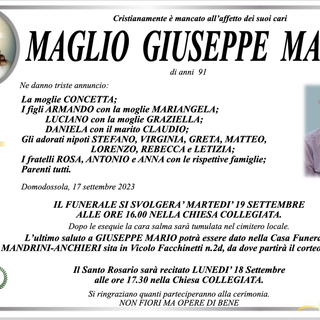 Maglio Giuseppe Mario di anni 91