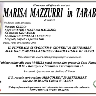 Marisa Mazzurri in Tarabelli di anni 75