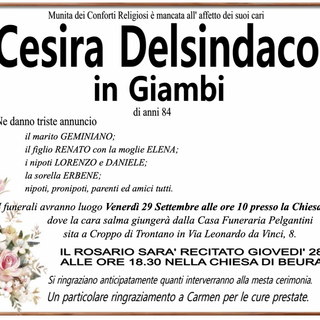 Cesira Delsindaco in Giambi di anni 84