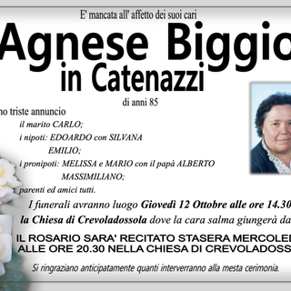 Agnese Biggio in Catenazzi di anni 85