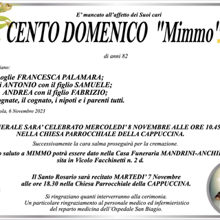 Cento Domenico &quot;Mimmo&quot; di anni 82